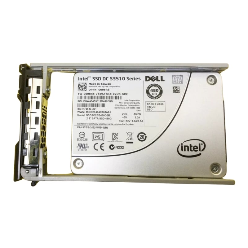 008R8 Dell 480GB 6Gb/s SATA 2.5-Inch Read Intensive Solid State Drive