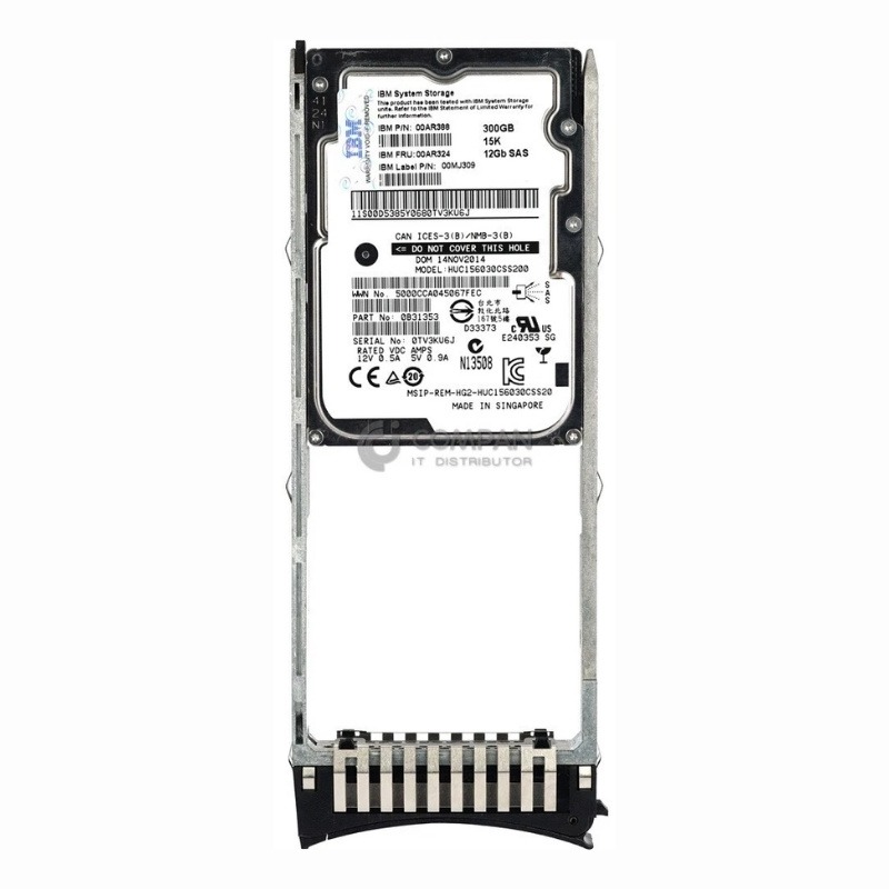 00AR324 IBM 300GB 15000RPM SAS 12Gb/s 2.5-Inch Hard Drive