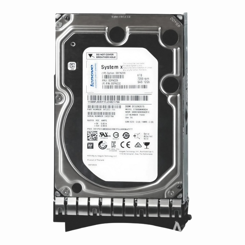 00FN229 IBM 6TB 7200RPM SAS 12Gb/s Hot Swappable 3.5-Inch Hard Drive