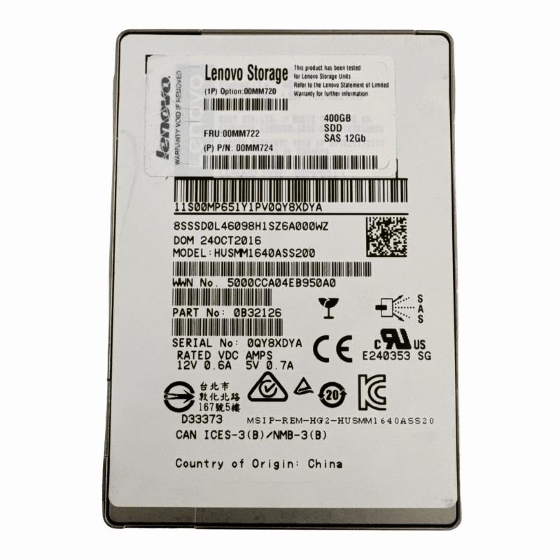 00MM720 Lenovo 400GB 12Gb/s SAS 2.5