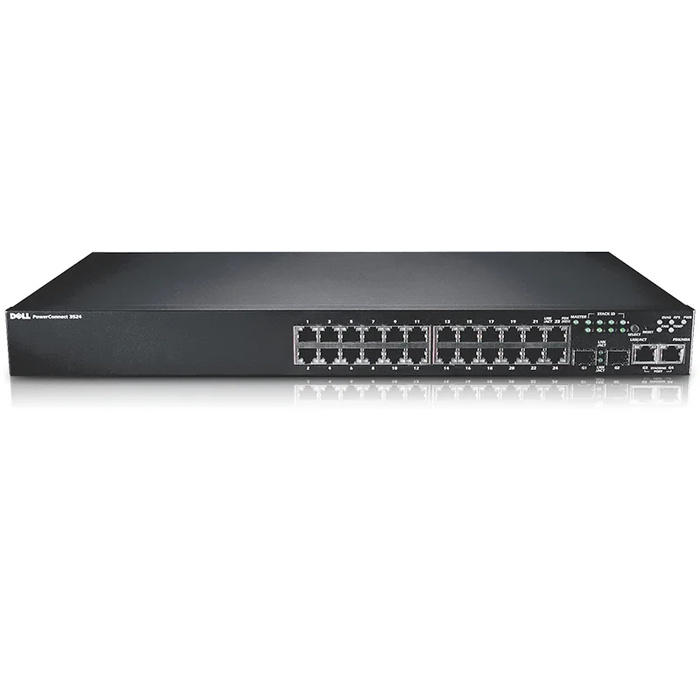 210-19768 Dell 3524P 24-Port PoE 2x Shared SFP Managed Switch