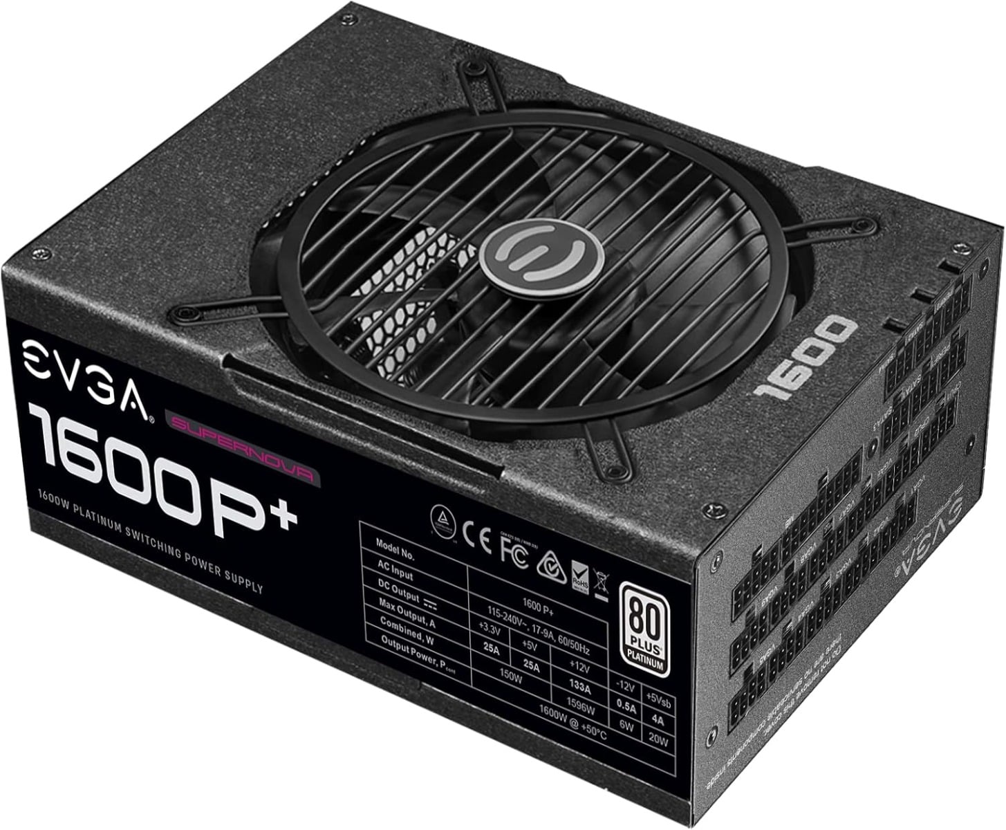 220-PP-1600-X1 EVGA SuperNOVA 1600 P Plus 1600-Watt 80 Plus Platinum Fully Modular Power Supply