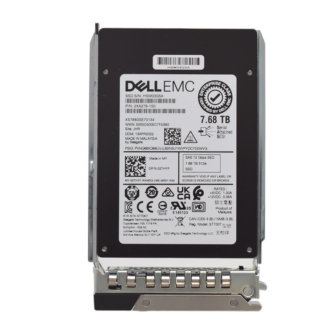 2THYF Dell 2TB 12Gb/s SAS 2.5-Inch Write Intensive Solid State Drive