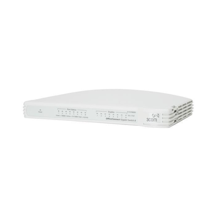 3C1670800A 3Com 8-Port 10/100/1000Base-T Layer 2 Managed Gigabit Switch