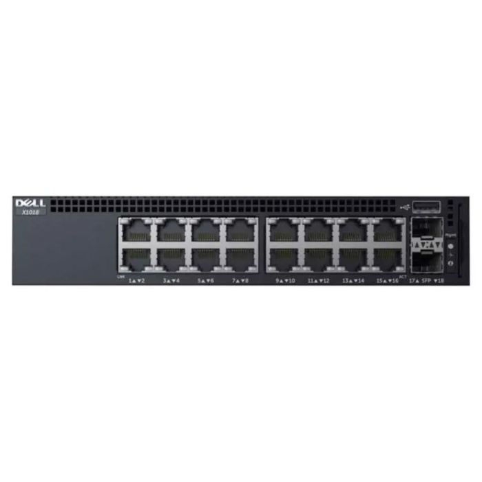 463-5910 Dell X1018P 16-Port PoE+ Layer 2 Switch with 2 SFP Uplink