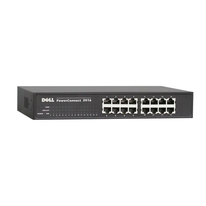 7H966 Dell 2016 16-Port 10/100Base-T Fast Ethernet Switch Rack/Desktop