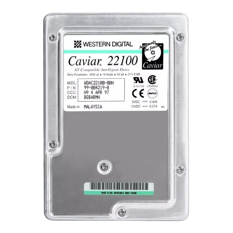 99-004219-015 Western Digital Caviar 22100 2.1GB 5.2K RPM 128MB Cache 3.5-Inch IDE Hard Drive