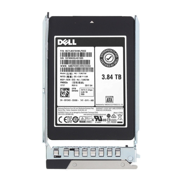 9Y3HD Dell 3.84TB SATA 6Gb/s Hot Swap TLC Read Intensive 2.5-Inch Internal Solid State Drive
