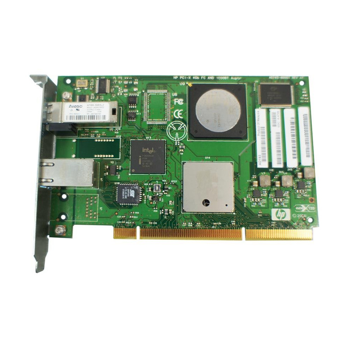 AD193-60001 HP 1-Port 4Gbps 1000Base-T Fibre Channel Gigabit Ethernet PCI-X HBA