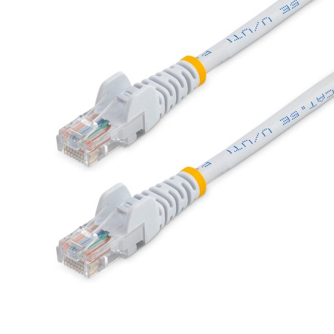 45PAT50CMWH StarTech 0.5m Cat5e Ethernet Patch Cable Snagless RJ45 White