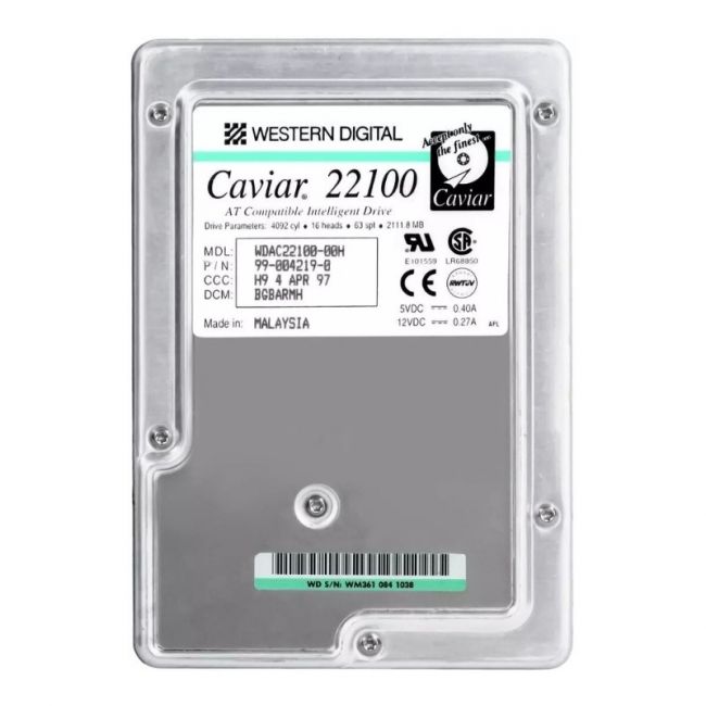 99-004219-015 Western Digital Caviar 22100 2.1GB 5.2K RPM 128MB Cache 3.5-Inch IDE Hard Drive
