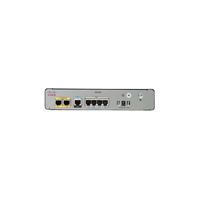 VG204 Cisco VG 204 2 x 10/100Base-TX LAN 4 x FXS Analog Voice Gateway