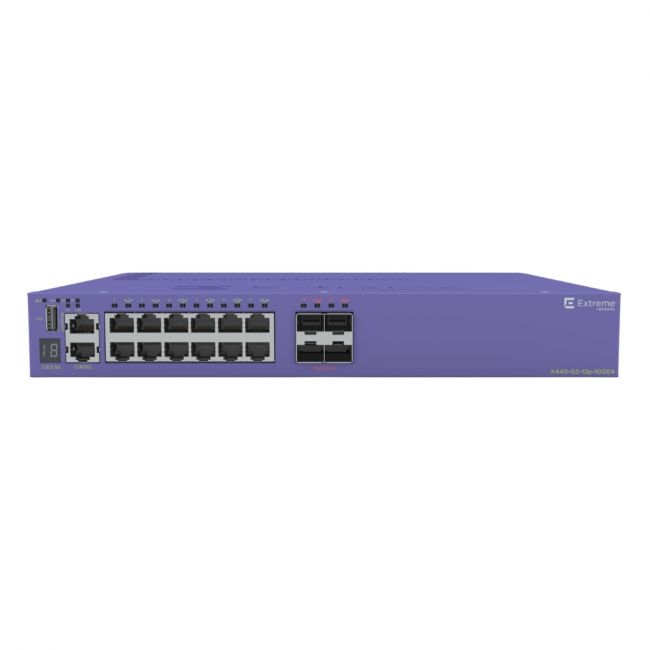 X440-G2-12T-10GE4 Extreme Networks 12 RJ-45 + 4 SFP Gigabit Layer 2/3 Switch