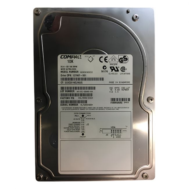 9L7006-036 Seagate Cheetah 36.4GB 10000RPM Ultra2 Wide SCSI 80-Pin 1MB Cache 3.5-inch Hard Drive