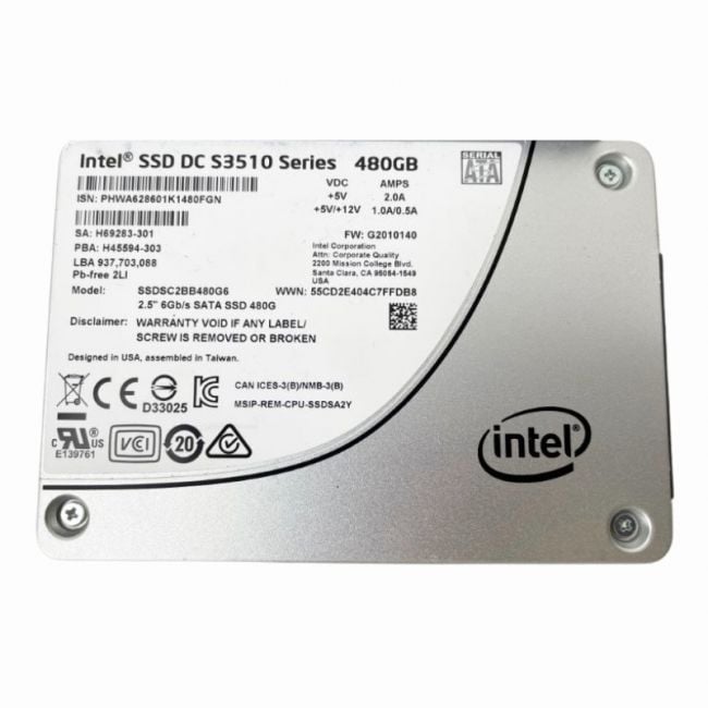 SSDSC2BB480G6 Intel DC S3510 480GB Multi-Level Cell SATA 6Gb/s 2.5-Inch Solid State Drive