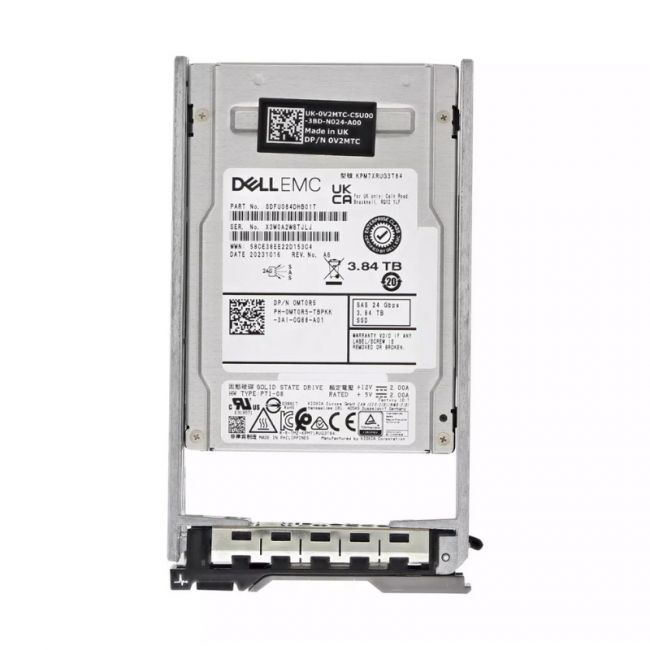 MT0R5 Dell 3.84Tb 12Gb/s SAS Read Intensive 1DWPD 2.5-Inch Solid State Drive