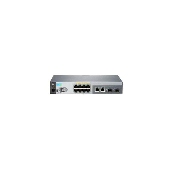 J9780A#ABA HP 2530 8-Ports RJ-45 10/100/1000 -T PoE+ Manageable Layer 2 Rack-mountable 1U with Combo 2x Gigabit SFP Switch