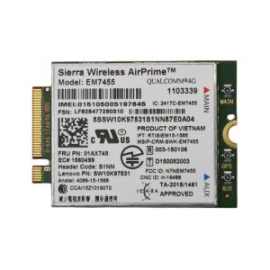 01AX748 Lenovo EM7455 LTE Cat 6 Module 300 Mbps NGFF WWAN Card