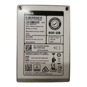 Dell 0JDX4K 14G 800GB WRITE Intensive MLC SAS 12Gpbs 2.5inch Hot Plug SSD
