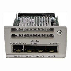 C9200-NM-4X Cisco Catalyst 9200 4 x Ports 10Gb/s 10GBase-X Single-Mode Gigabit Ethernet Interface Network Module