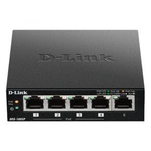 DES-1005P/E D-Link 5-Port 10/100/1000Base-T Unmanaged Gigabit Ethernet Switch