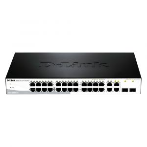 DES-1210-28 D-Link 24x10/100Base-TX 2x1GbE RJ-45 2xCombo RJ-45/SFP Layer 2 Managed Switch
