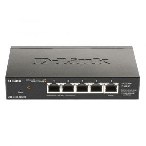 DGS-1100-05PD D-Link 5-Port PoE Gigabit Managed Switch Compact Design