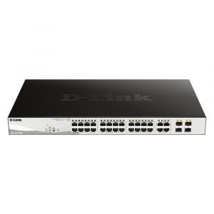 DGS-1210-28MP D-Link 24-Port PoE Gigabit Switch 4 Combo RJ-45/SFP Layer 2 Managed