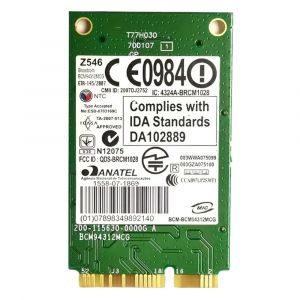 BCM94312MCG Dell Broadcom DW1395 802.11b/g Mini PCIe WLAN Card
