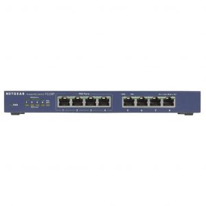 FS108PNA Netgear FS108P 8-Port 10/100 PoE Fast Ethernet Switch