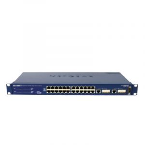 FSM726 NetGear ProSafe 24-Ports 10/100Mbps Layer 2 Managed Switch with 2 Combo Gigabit Ports 