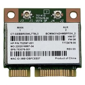 753076-001 HP 150Mb/s Dual-Band Mini PCI-E Wireless Network Card Bluetooth 4.0