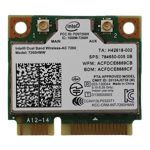 784650-005 HP 802.11ac 2x2 Wi-Fi Bluetooth 4.0 Wireless LAN Adapter PCIe