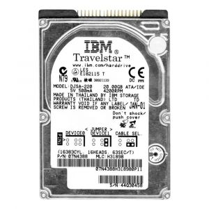 DJSA-220 IBM 20GB 4200RPM IDE Ultra ATA/66 (ATA-5) 2MB 2.5" HDD