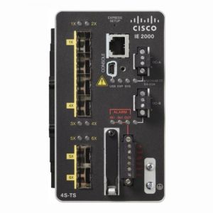 IE-2000-4TS-B Cisco Industrial Ethernet IE 2000 Series 4 x FE Ports 10/100Base-TX + 2 x FE SFP Ports Layer 2 Managed Fast Ethernet Network Switch