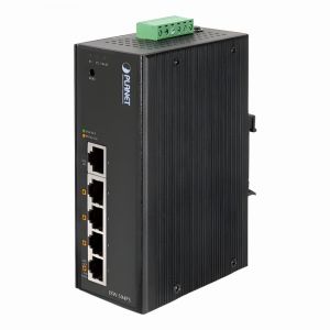 ISW-504PS-IP30 Planet 4 x Ports PoE+ 10/100Base-TX + 1 x Port FE Layer 2 Rail-Mountable Fast Ethernet Industrial Switch