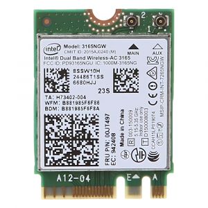 00JT497 Lenovo 3165NGW AC 3165 Wireless N Mini PCIe Wi-Fi Adapter 2.4GHz