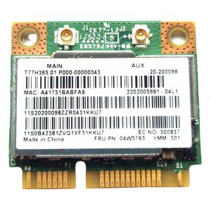 04W3763 Lenovo Dual-Band Wi-Fi and Bluetooth 4.0 Half Mini PCIe Card