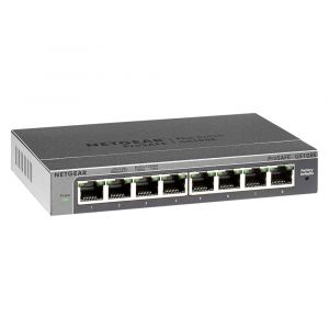 GS108EV3 NetGear 8-Port 10/100/1000Base-T Unmanaged Rack-Mount Gigabit Switch
