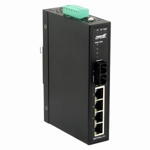 SISTP1013-141-LR Transition Networks Industrial Power-over-Ethernet Switch - 4 x RJ-45 , 1 x SC - 10/100Base-TX, 100Base-FX - External, Wall-mountable - 2 km