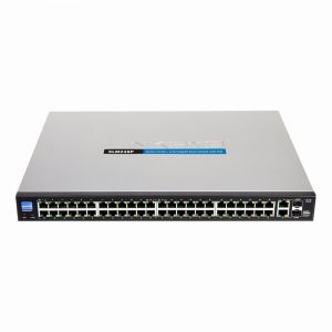 SLM248P-G5 Linksys 48-Port Gigabit Ethernet Switch with PoE 48 x 10/100Base-TX LAN 2 x 10/100/1000Base-T LAN