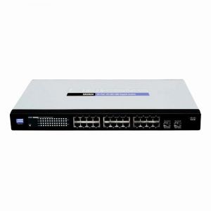 SR2024-SG Linksys SR2024 24-Port Gigabit Switch 2 x SFP (mini-GBIC) 24 x 10/100/1000Base-T LAN