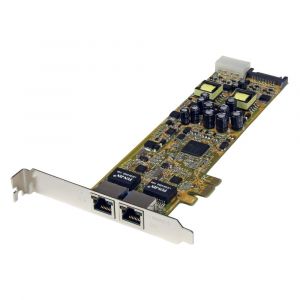 ST2000PEXPSE StarTech Dual-Port PCIe Gigabit Ethernet PoE Adapter