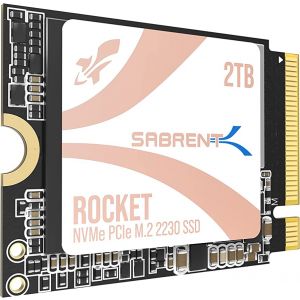 B0C5YS3QY4 Sabrent Rocket 2230 2TB PCIe NVMe 4.0 M.2 2230 Solid State Drive