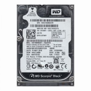 WD1600BEKT-75A25T0 Western Digital Scorpio Black 160GB 7.2K RPM 3Gb/s SATA 16MB Cache 2.5-Inch Hard Disk Drive