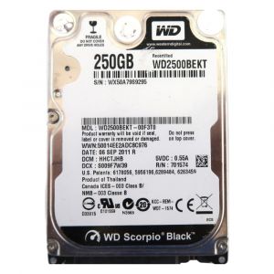 WD2500BEKT-00F3T0 WD 250GB 7200RPM SATA 3Gb/s 2.5-Inch HDD