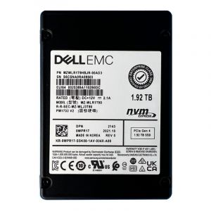 Dell WPR17 1.92TB PM1733 Series PCIe Gen4 2.5in Enterprise Solid State Drive