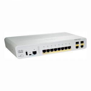 WS-C2960CG-8TC-L Cisco Catalyst 2960-C Series C2960CG-8TC 8 x RJ-45 Ports 10/100/1000Base-T + 2 x Dual GE Uplink Ports Layer 3 Managed 1U Rack-mountable Gigabit Ethernet Network Switch
