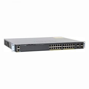 WS-C2960X-24PS-L Cisco Catalyst 2960X Series 24-Port 10/100/1000Base-T PoE Layer 2 Rack-Mountable 1U Switch with 4x SFP+ Expansion Slots