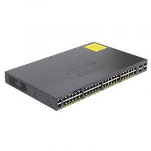 WS-C2960X-48TS-L Cisco Catalyst 2960-X 48-Ports 10/100/1000Base-T 4x SFP Ports RJ-45 PoE USB Manageable Layer2 Rack-mountable Switch